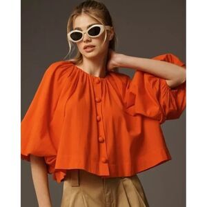 Rhode Veronica Top in Electric Red Sz. XS